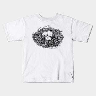 Bird Nest Drawing Kids T-Shirt
